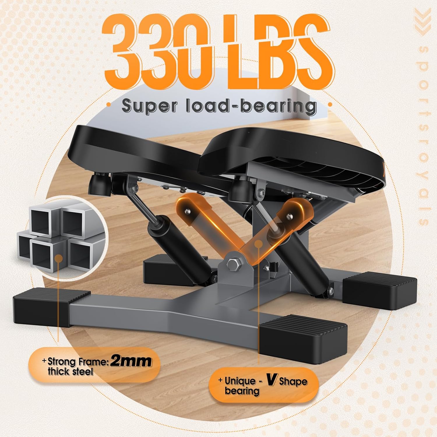 Mini Stepper with Resistance Bands